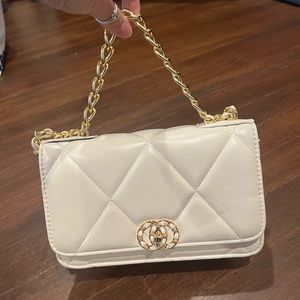 Quilted White Crossbody